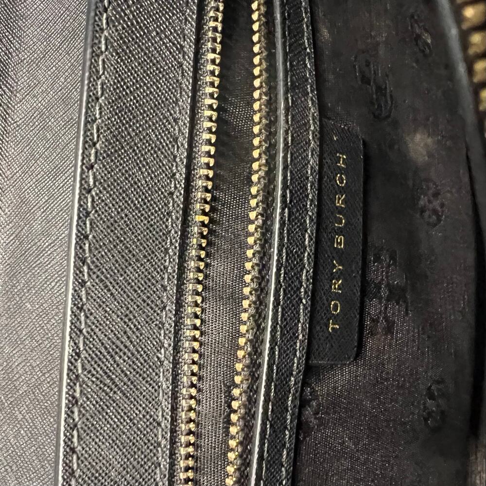 Tory Burch black leather crossbody neutral everyday purse casual - Picture 8 of 8
